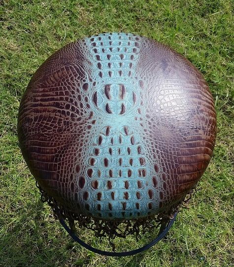 Montana Ranch Spine Turquoise Iron Barstool with Fringe