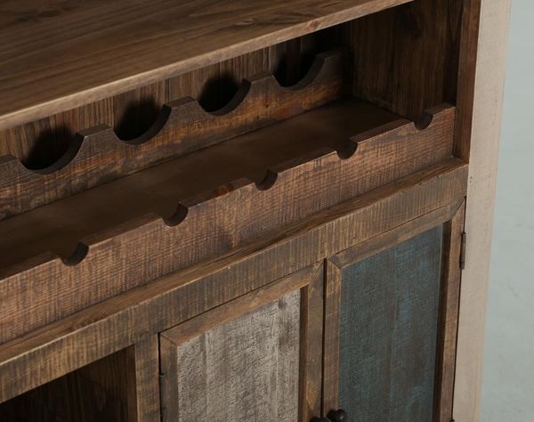 Multicolor Bar with Iron Footrest