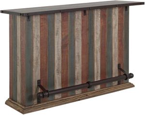 Multicolor Bar with Iron Footrest