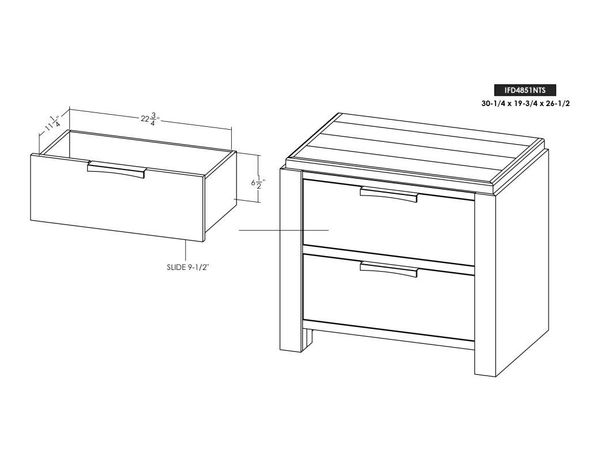 Raramuri 2 Drawer Nightstand