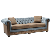 Old Hickory Flathead Lake Bear Dance Chesterfield Tufted Sofa