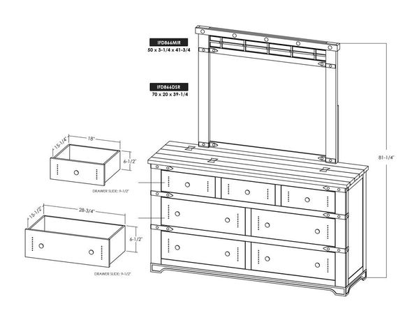 Parota 7 Drawer Dresser
