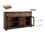 Parota 70" Console, 3 Drawers & 4 Doors
