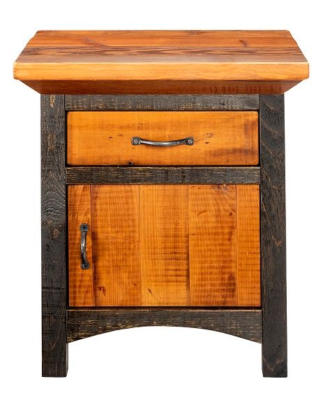 Polson Rustic One-Drawer/Door Nightstand