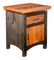 Polson Rustic One-Drawer/Door Nightstand
