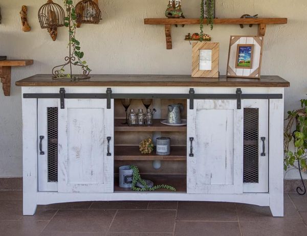 Pueblo White 70" Television Stand