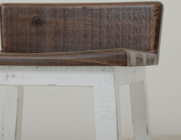 Pueblo White Bar Stool