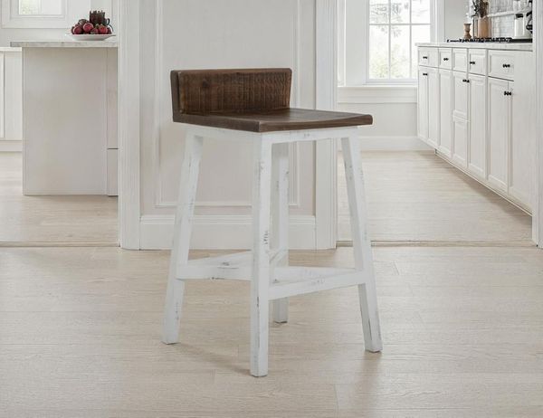 Pueblo White Bar Stool