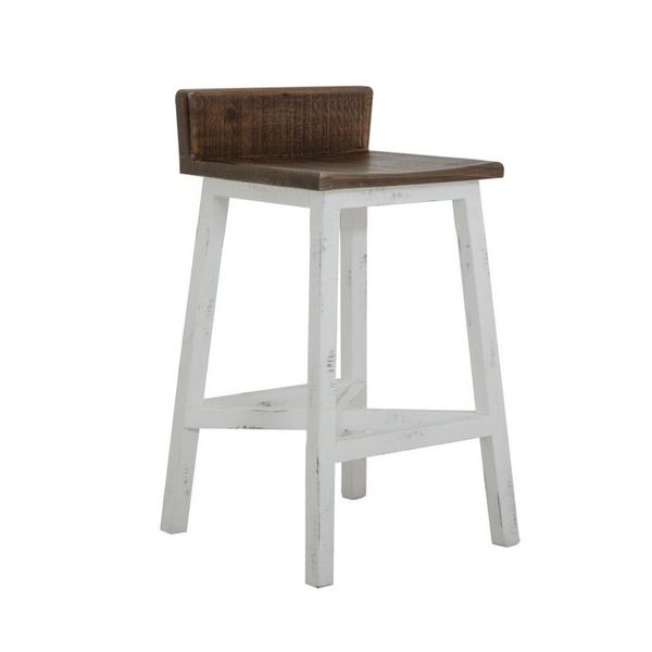 Pueblo White Bar Stool