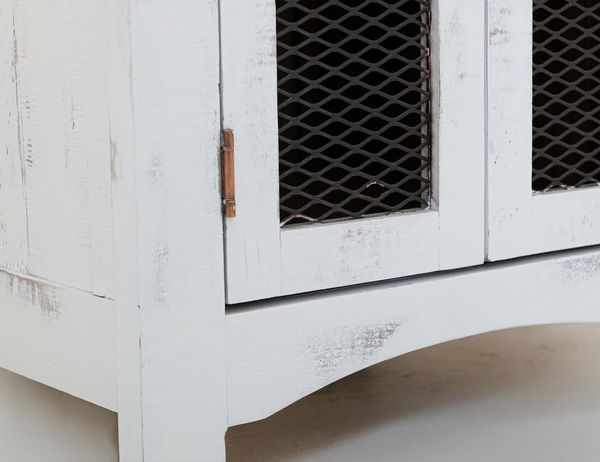 Pueblo White End Table