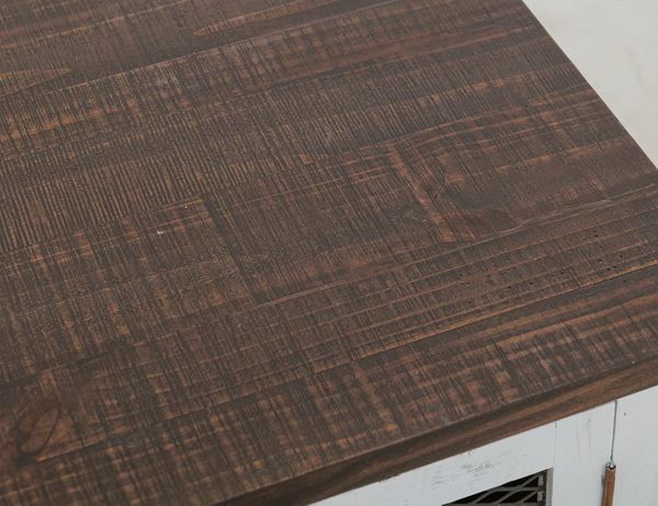 Pueblo White End Table