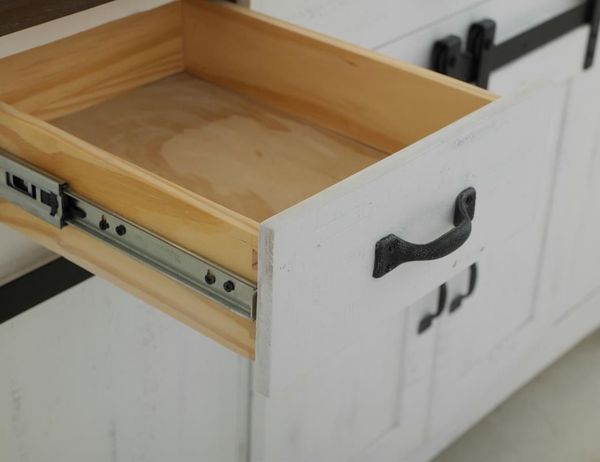 Pueblo White Kitchen Island