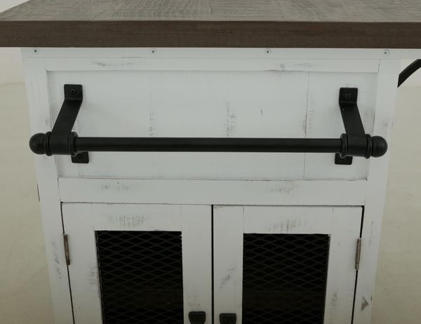 Pueblo White Kitchen Island