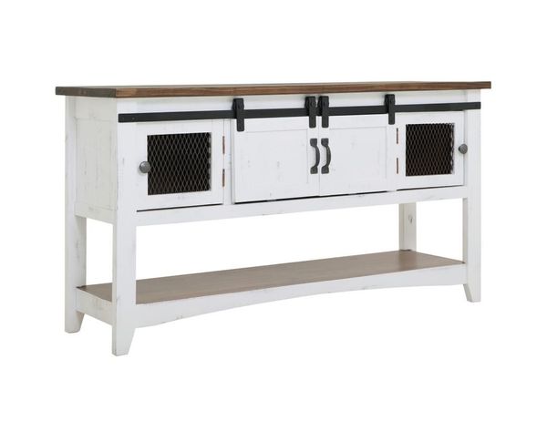 Pueblo White Sofa Table