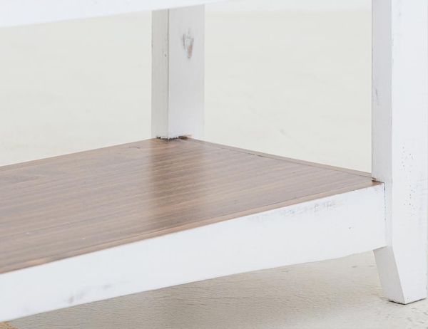 Pueblo White Sofa Table