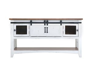 Pueblo White Sofa Table