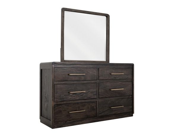 Dark Mezquite Rounded Mirror