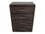 Dark Mezquite Rounded 5 Drawer Chest
