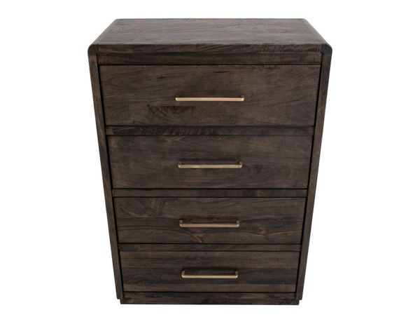 Dark Mezquite Rounded 5 Drawer Chest