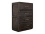 Dark Mezquite Rounded 5 Drawer Chest