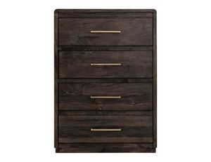 Dark Mezquite Rounded 5 Drawer Chest