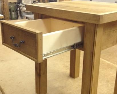 Rustic Alder 1 Drawer Side Table