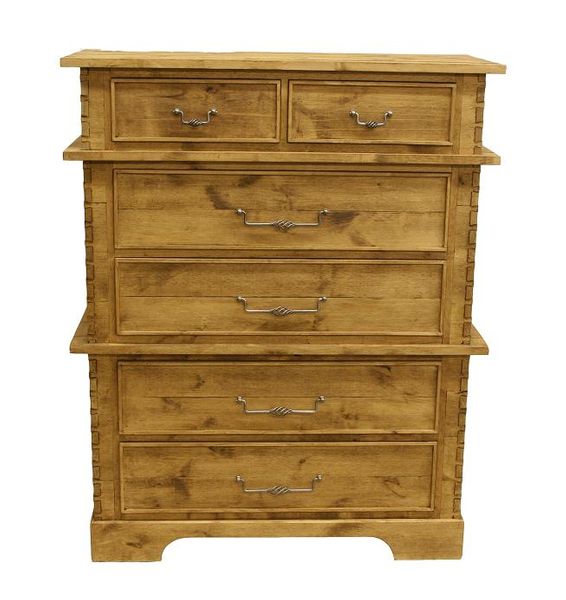 Rustic Alder 2 over 4 Drawer Chest