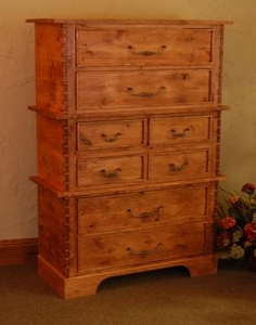 Rustic Alder Drawer & Door Side Table|Lodgecraft