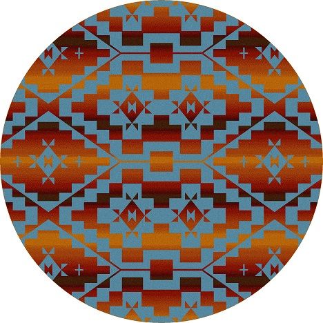 Sacred Trail Red Burst Rug