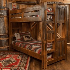 Sawmill Rough Sawn Twin over Twin Bunk Bed