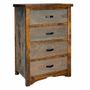 Sawmill Rough Sawn 4 Drawer Chest