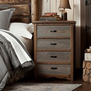 Sawmill Rough Sawn 4 Drawer Chest