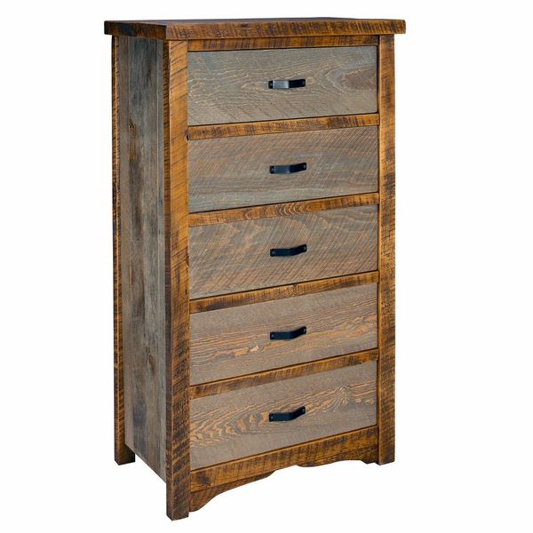 Sawmill Rough Sawn 5 Drawer Chest