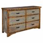 Sawmill Rough Sawn 6 Drawer Dresser