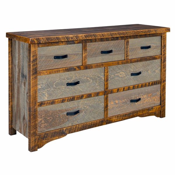 Sawmill Rough Sawn 7 Drawer Dresser