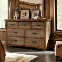 Sawmill Rough Sawn 7 Drawer Dresser
