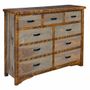 Sawmill Rough Sawn 9 Drawer Dresser