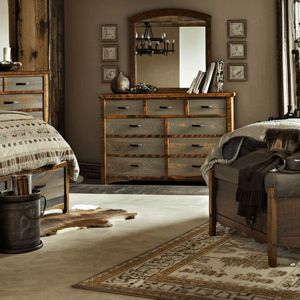 Sawmill Rough Sawn 9 Drawer Dresser