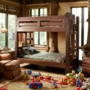 Sawmill Hickory Spindle Bunk Bed