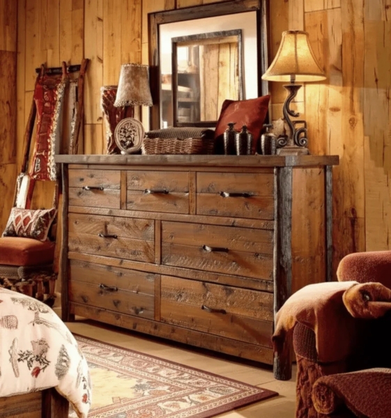 Sawmill Hickory 7 Drawer Dresser