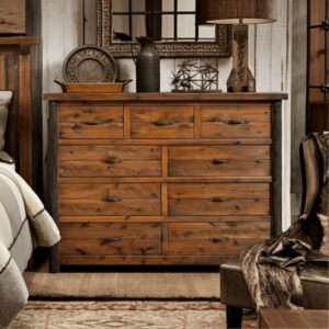 Sawmill Hickory 9 Drawer Dresser