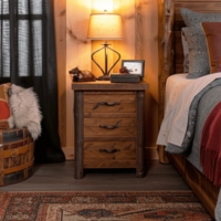 Sawmill Hickory 3 Drawer Nightstand