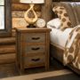Sawmill Rough Sawn 3 Drawer Nightstand