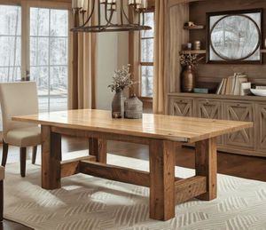 Sawmill Solid Pine Top Dining Table