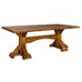 Sawmill Tudor Double Pedestal Trestle Dining Table