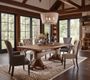 Sawmill Tudor Double Pedestal Trestle Dining Table