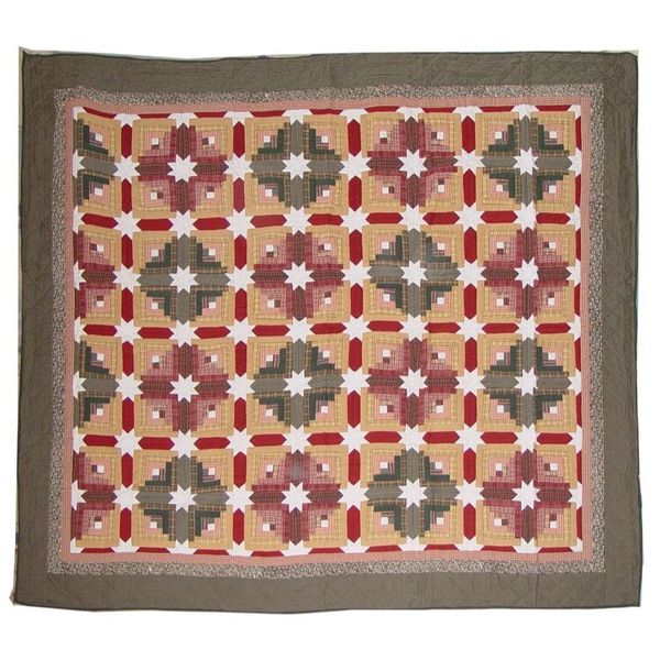 Snowflake Log Cabin Quilt Set