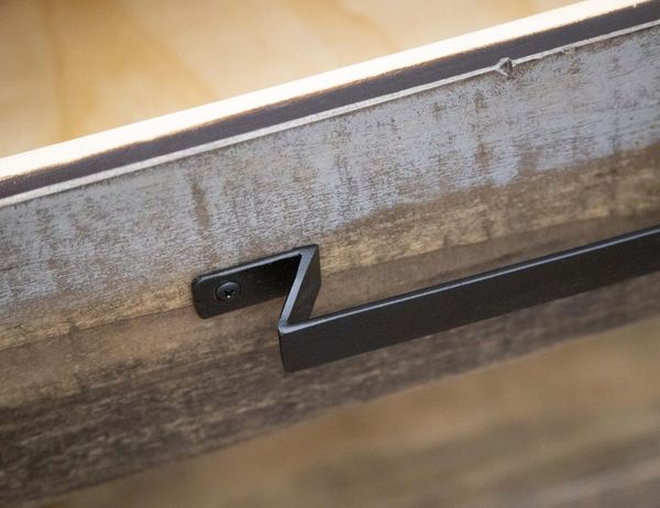 Loft Brown 3 Drawer Sofa Table