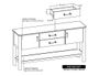 Olimpia 2 Drawer 2 Doors Sofa Table