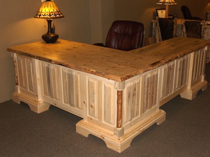 Lodge Style Computer Desk Solo Joe Executive Desk with